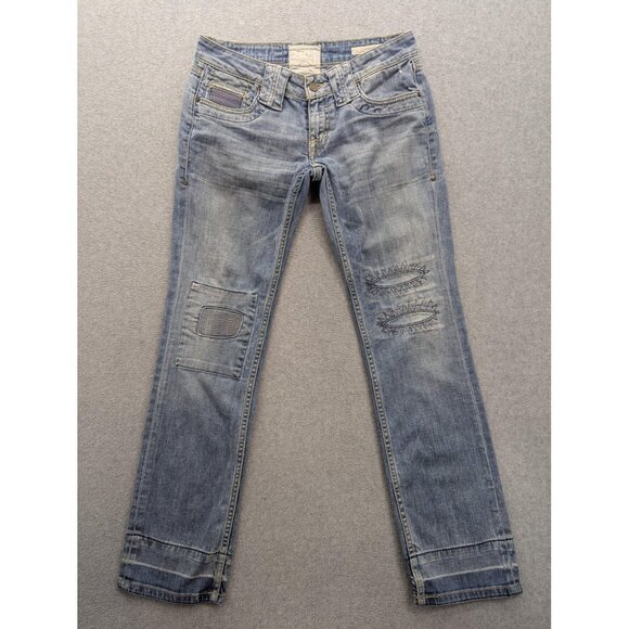 Taverniti So Jeans Womens 28 Light Wash Cynthia Distressed Straight Leg Stretch - Picture 1 of 16